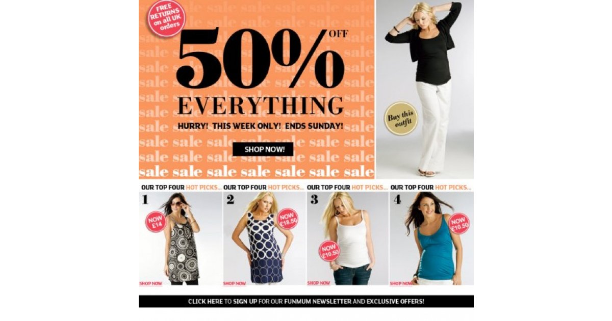 50% Off Everything @ Funmum