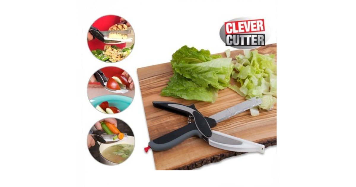 Clever Cutter 2-in-1 Knife & Cutting Board Scissors £3.39 Delivered ...