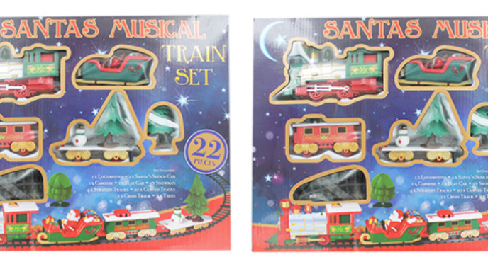 Santa's Musical 22 Piece Train Set £8 Using Code Today Only @ The Works (Expired)