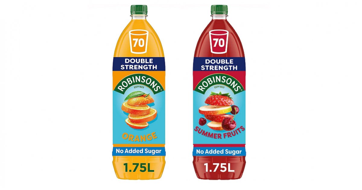 Robinsons Double Strength Orange No Added Sugar Squash 1.75L 3 For £4.