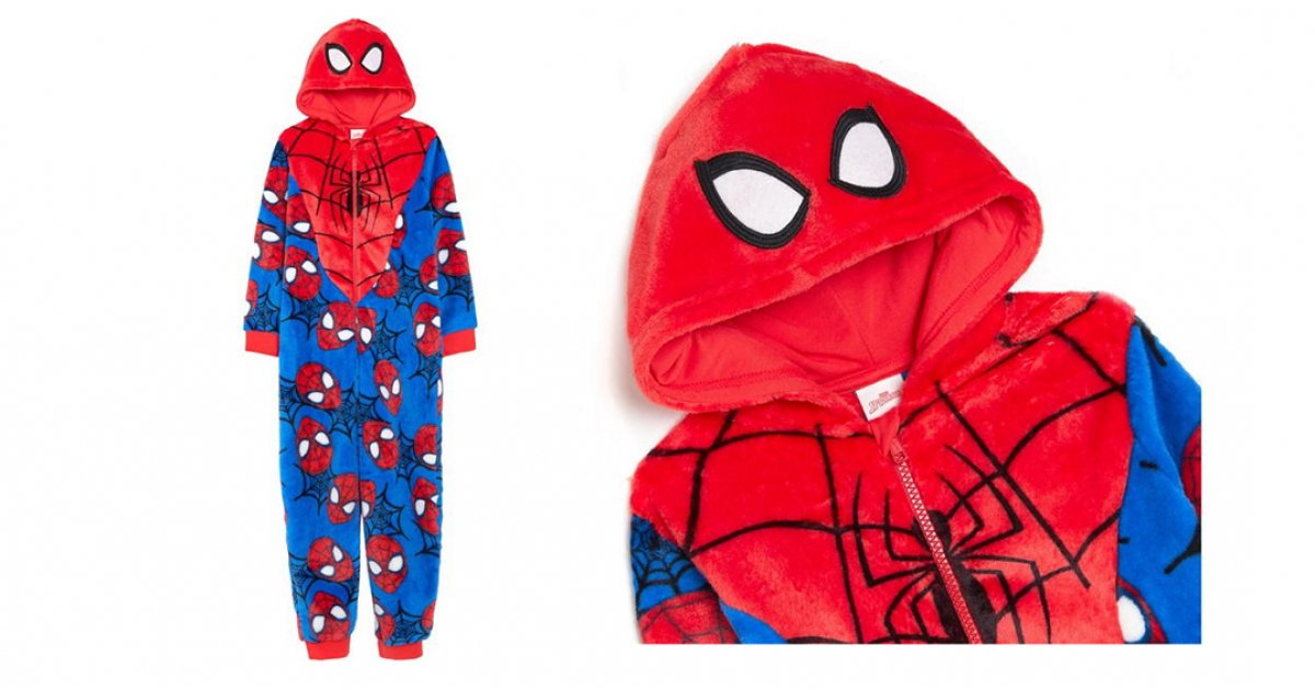 Marvel Spider-Man Onesie Pyjama Boys Kids Superhero Character PJ's 3-4 jaar