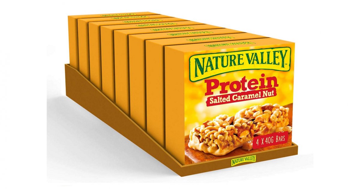 Nature Valley Protein Salted Caramel Nut Gluten Free Cereal Bars 4 x