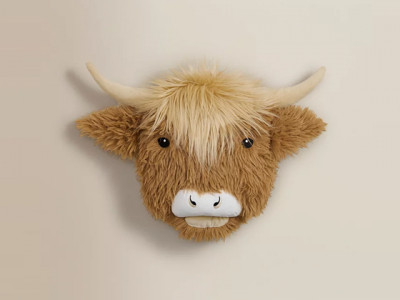 Brown Highland Cow-Shaped Cushion £12