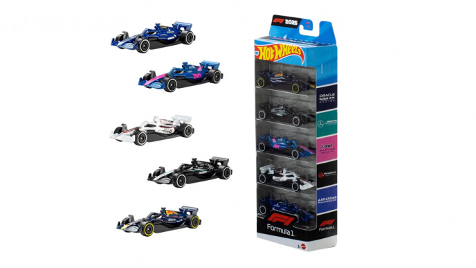 Hot Wheels 1:64 Scale 5-Pack Formula 1 Die-Cast Toy Cars £6.99 @ Amazon