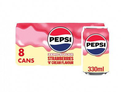 Pepsi Strawberries & Cream, 8 Cans £2.92