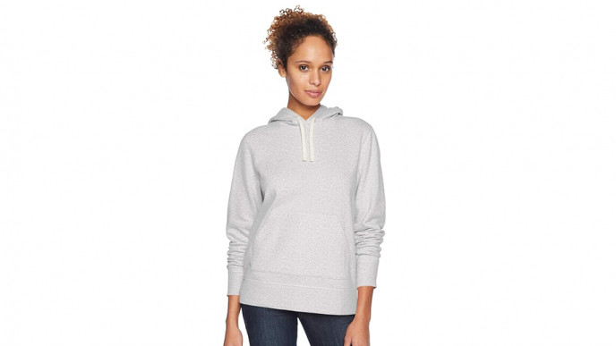 Amazon Essentials Women's Regular-Fit Fleece Pullover Hoodie Light Grey Heather from £4.98 @ Amazon