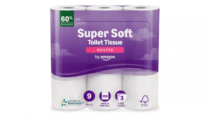 by Amazon Super Soft Toilet Tissue, 3-ply, 9 Rolls £3.48 @ Amazon