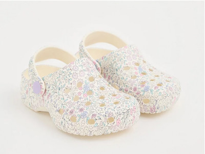 White Ditsy Floral Clogs from £6
