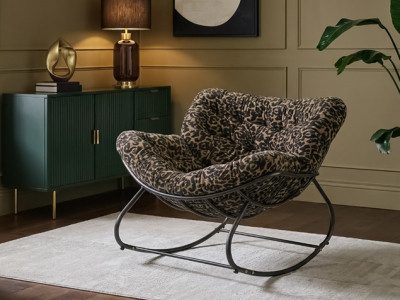 Leopard or Cow Print Rocking Chair