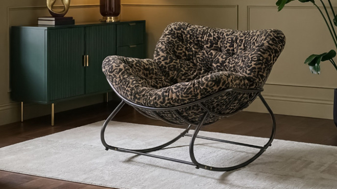 Leopard or Cow Print Rocking Chair @ Online Home Shop