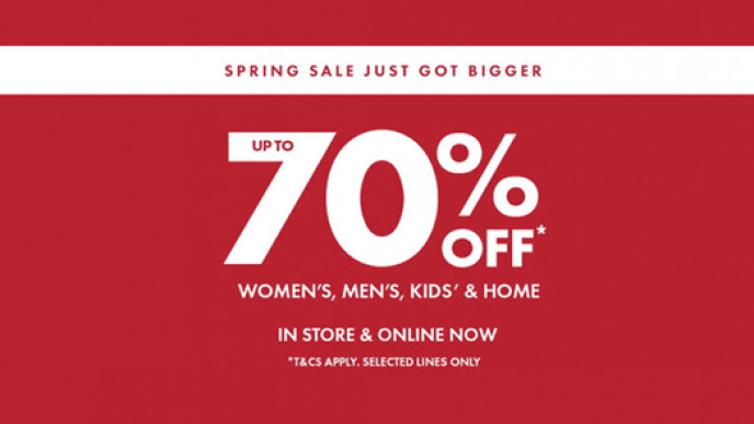 Up To 70% Off Spring Sale @ Matalan
