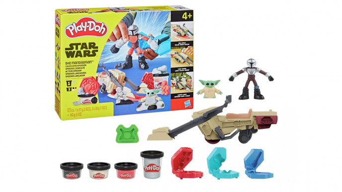 Play-Doh Star Wars The Mandalorian & Grogu Launching Speeder Playset £5.06 @ Amazon