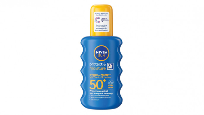 NIVEA SUN Protect & Moisture Sun Spray SPF 50+ (200ml) £4.98 @ Amazon