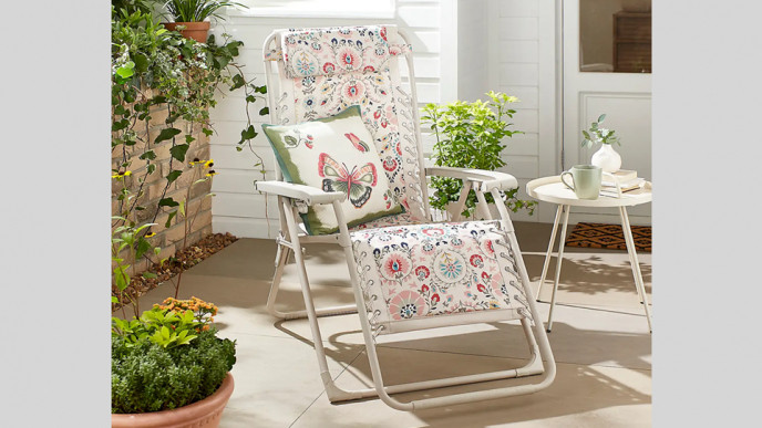 Hani Print Padded Reclining Lounger £39 @ Dunelm