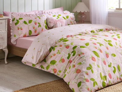 Strawberry Gingham Duvet Set from £14.40