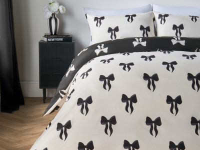 Bow Print Duvet Cover Set from £4