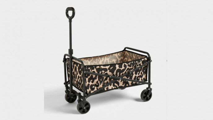 Leopard Print Foldable Camping Trolley @ Online Home Shop