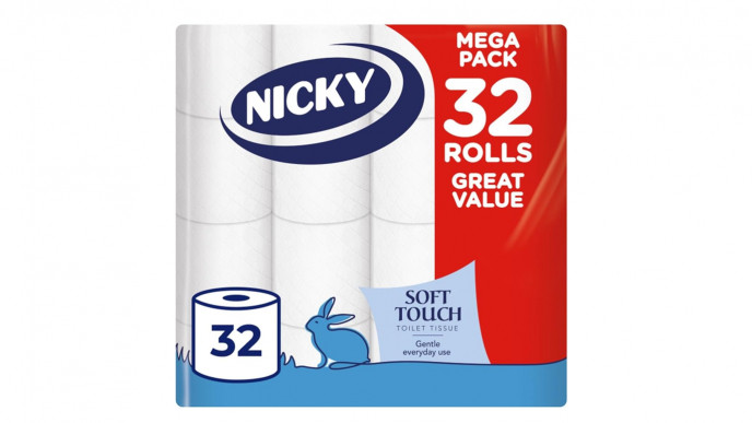 Nicky Soft Touch Toilet Tissue 32 Rolls £6.29 @ Amazon