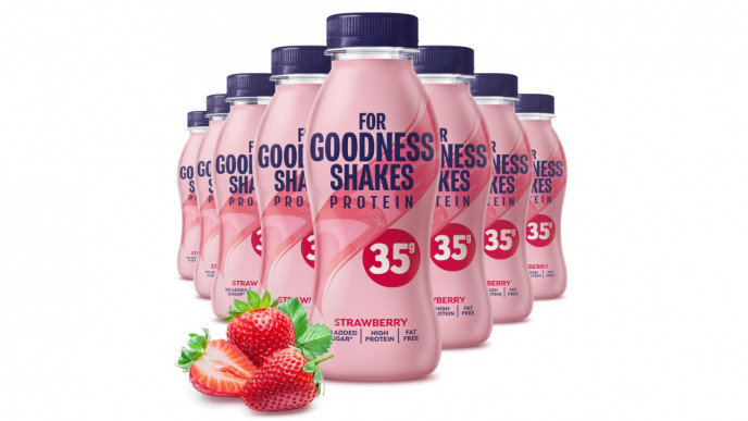 For Goodness Shakes Strawberry or Vanilla 35g Protein Shakes 8 x 330ml £9.50 @ Amazon