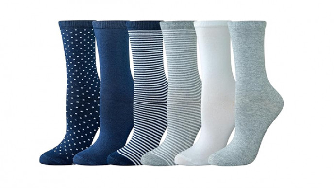 Amazon Essentials Women's Cotton Crew Socks 6 Pairs £2.66 @ Amazon