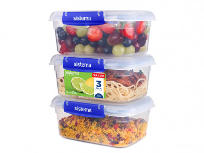 Sistema Food Containers  1 L x 3 £6.49