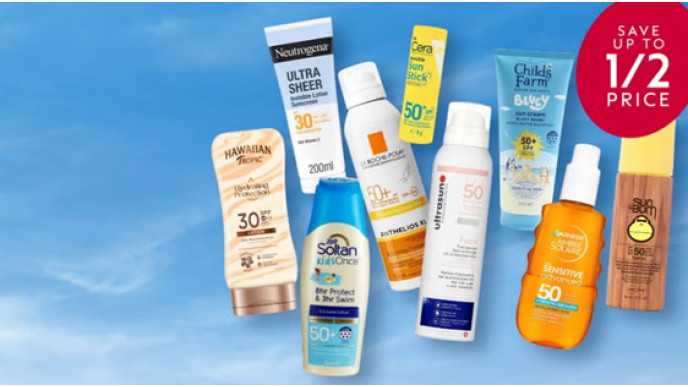 Up To Half Price On Selected Suncare @ Boots