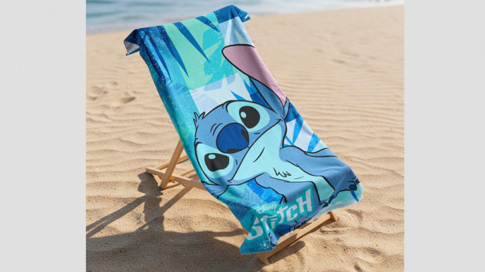 Disney Stitch Beach Towel Blue £4 @ Online Home Shop