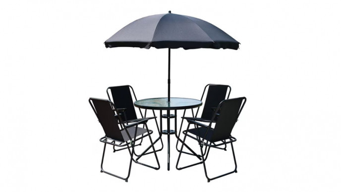 Linea 6-Piece Glass Top Folding Garden Dining Set £69.99 @ Studio