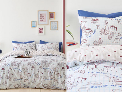 Fusion Coffee Club Duvet Cover Set