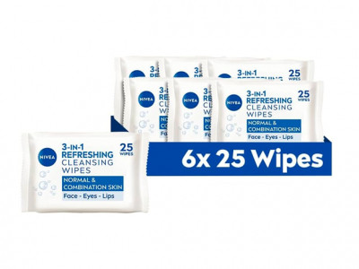 NIVEA 3in1 Cleansing Wipes Pack of 6 £5.36
