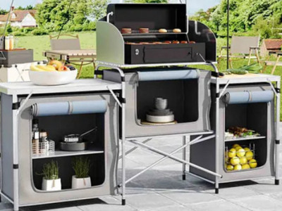 Camping Outdoor Kitchen Stand Unit