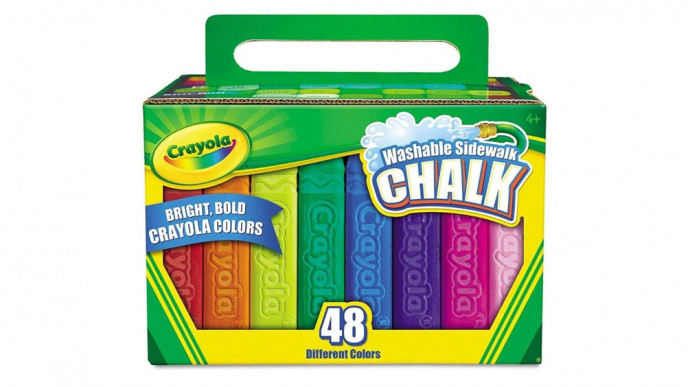 Crayola Washable Sidewalk Chalk Assorted Colours Box of 48 £6.95 @ Amazon