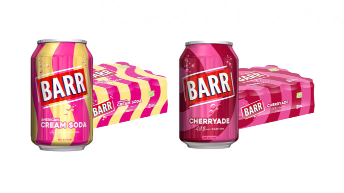 BARR American Cream Soda / Cherryade No Sugar 24 x 330ml Cans £6.75 @ Amazon