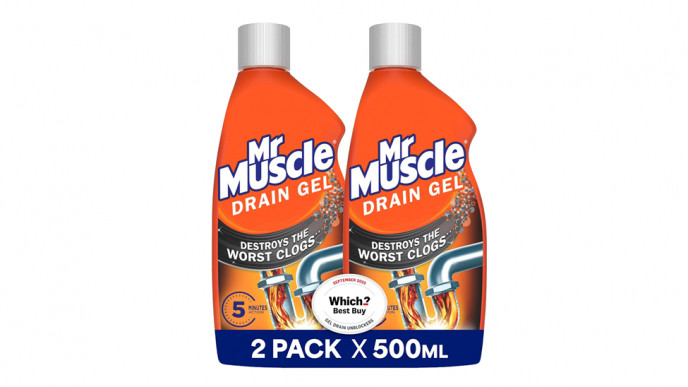 Mr Muscle Drain Unblocker Liquid (2 x 500ml) £4.90 @ Amazon