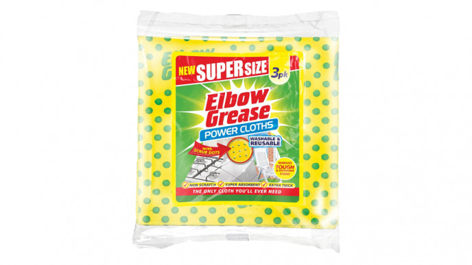 Elbow Grease Super Size Power Cloths With Scrub Dots £1.16 @ Amazon
