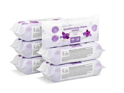 by Amazon Sensitive Baby Wipes, 6 Pack £3.38