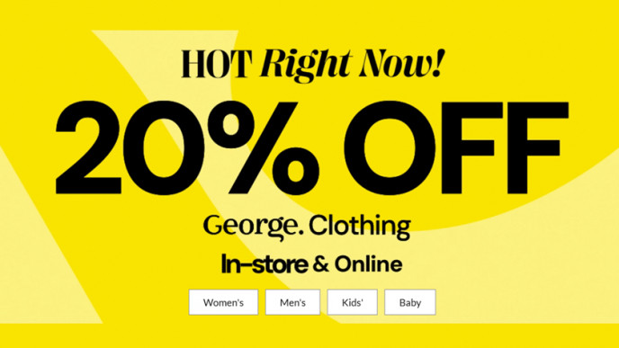 20% Off Clothing @ George at Asda
