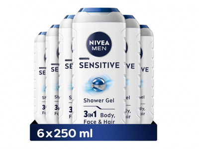 Nivea Men Sensitive Shower Gel x 6 £4.02