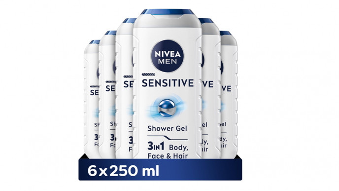 Nivea Men Sensitive Shower Gel Pack of 6 x 250 ml £4.02 @ Amazon