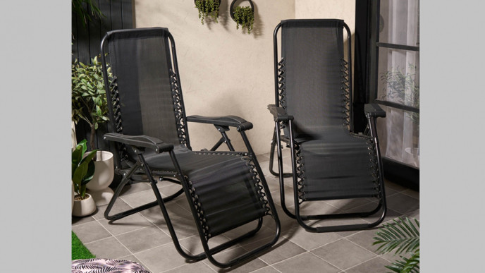 Zero Gravity Sun Lounger Chairs 2 Pack £45 @ Online Home Shop