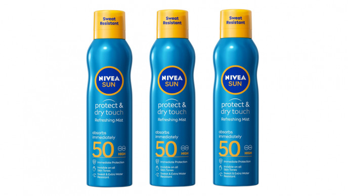 NIVEA SUN Protect & Dry Touch Refreshing Sun Mist Spray SPF50 3 for £13.43 @ Amazon