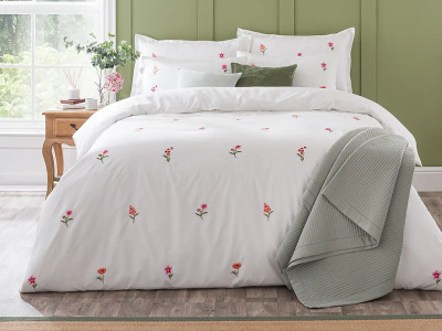 50% Off Rosetta Floral Embroidery Duvet Set