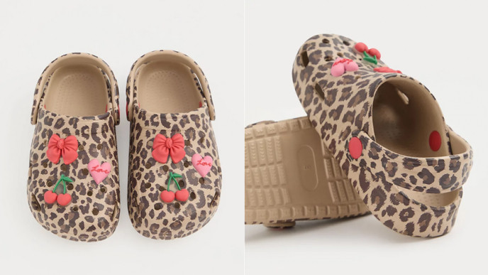 Leopard Print Cherry Clogs from £6 @ George at Asda