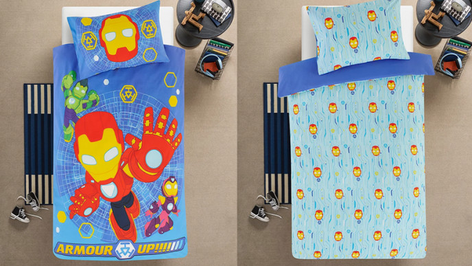 50% Off Marvel Iron Man & Friends Reversible Duvet Set @ George at Asda