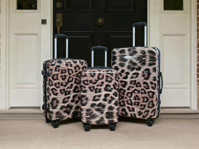 Leopard Print Hard Shell Suitcase 3 Pack £55