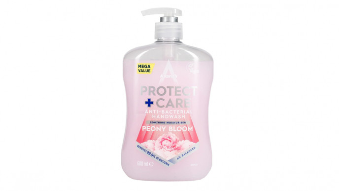 Astonish Protect and Care Kind to Skin Moisturising Anti-Bacterial Hand Wash Soap, Peony Bloom, 600ml 81p @ Amazon