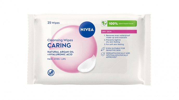 Nivea Caring 3-in-1 Cleansing Face Wipes for Dry Skin 95p @ Amazon