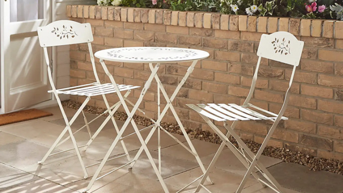 Churchgate 60cm Metal Bistro Set, Sandstone £55.30 @ Dunelm